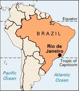 Rio de Janeiro in brasilië kaart
