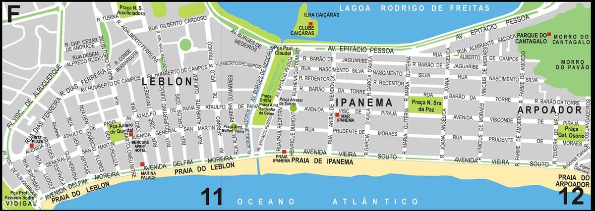 leblon Rio de Janeiro kaart