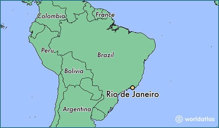 kaart Rio de Janeiro brasilië