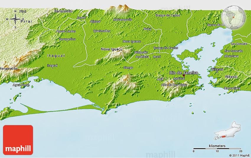 geografiese kaart van Rio