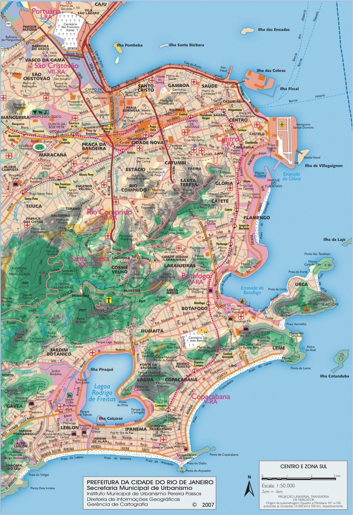 kaart vir Rio de Janeiro