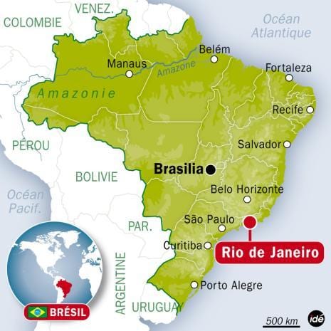 waar is Rio geleë op die wêreld kaart