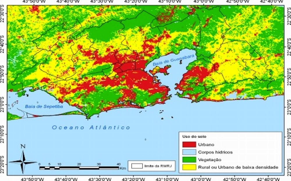 topografiese kaart van Rio